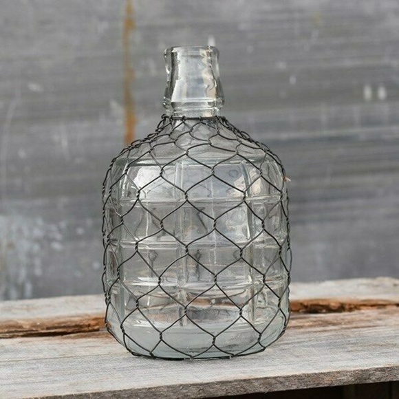 Other - Black Wire 7″ Glass Jug